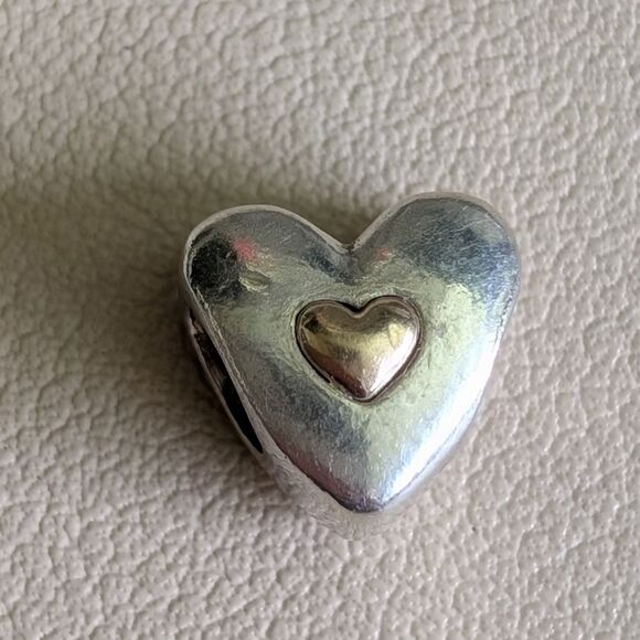 Pandora Sterling Silver Charm Happy Anniversary Heart - Picture 1 of 4